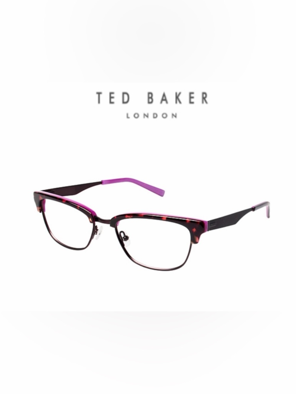 TED BAKER EYEWEAR B712 TORTOISE PURPLE FLEX HINGE EYEGLASSES